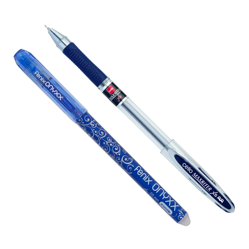 Długopisy zmazywalne i zwykle